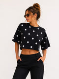 Cropped Poá Preto & Branco