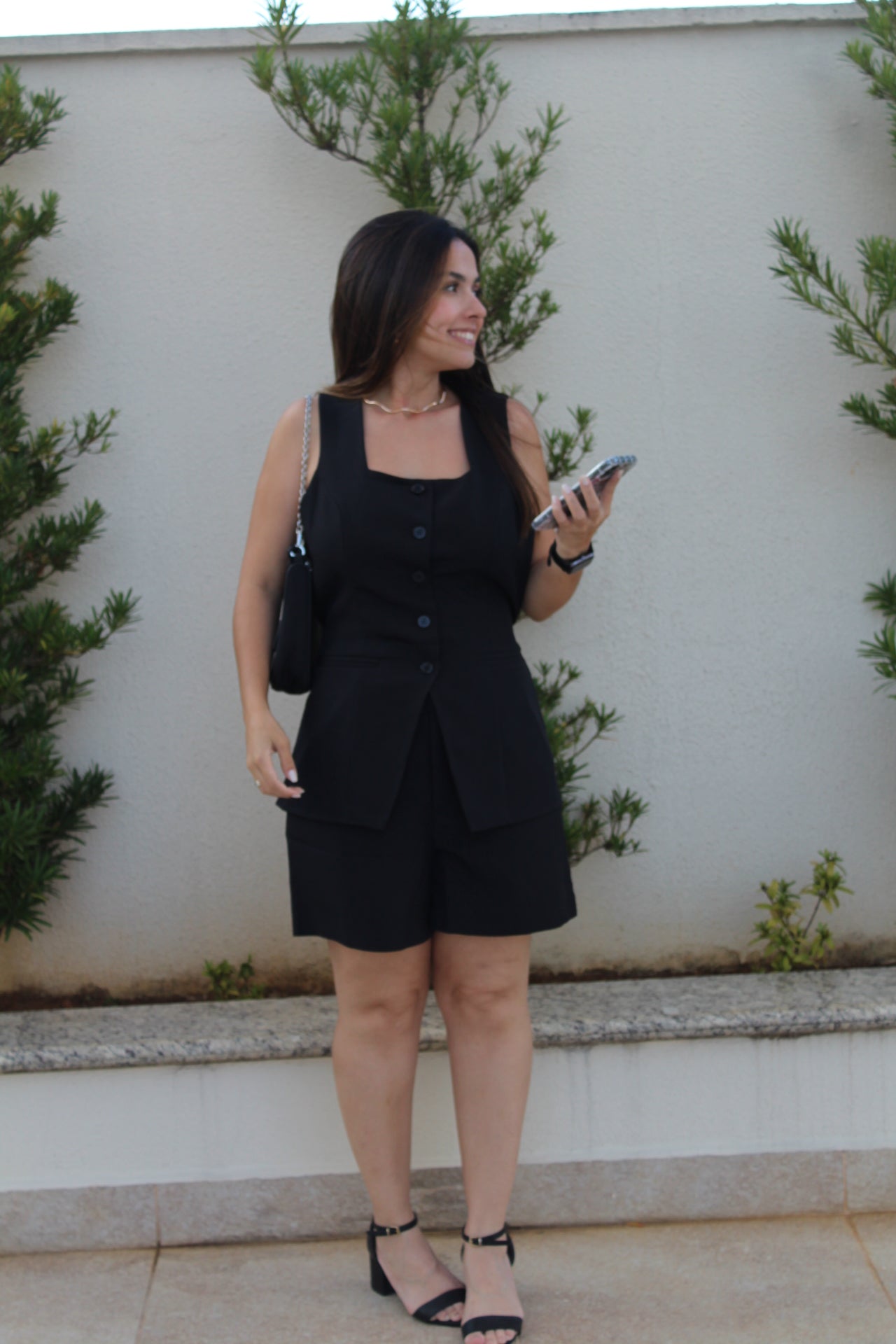 Conjunto Alfaiataria Colete e Shorts